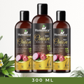 Humonica Naturals Red Onion Hair Oil for Hair Fall, Regrowth & Thickness Pack of 3 Pc (300ml)