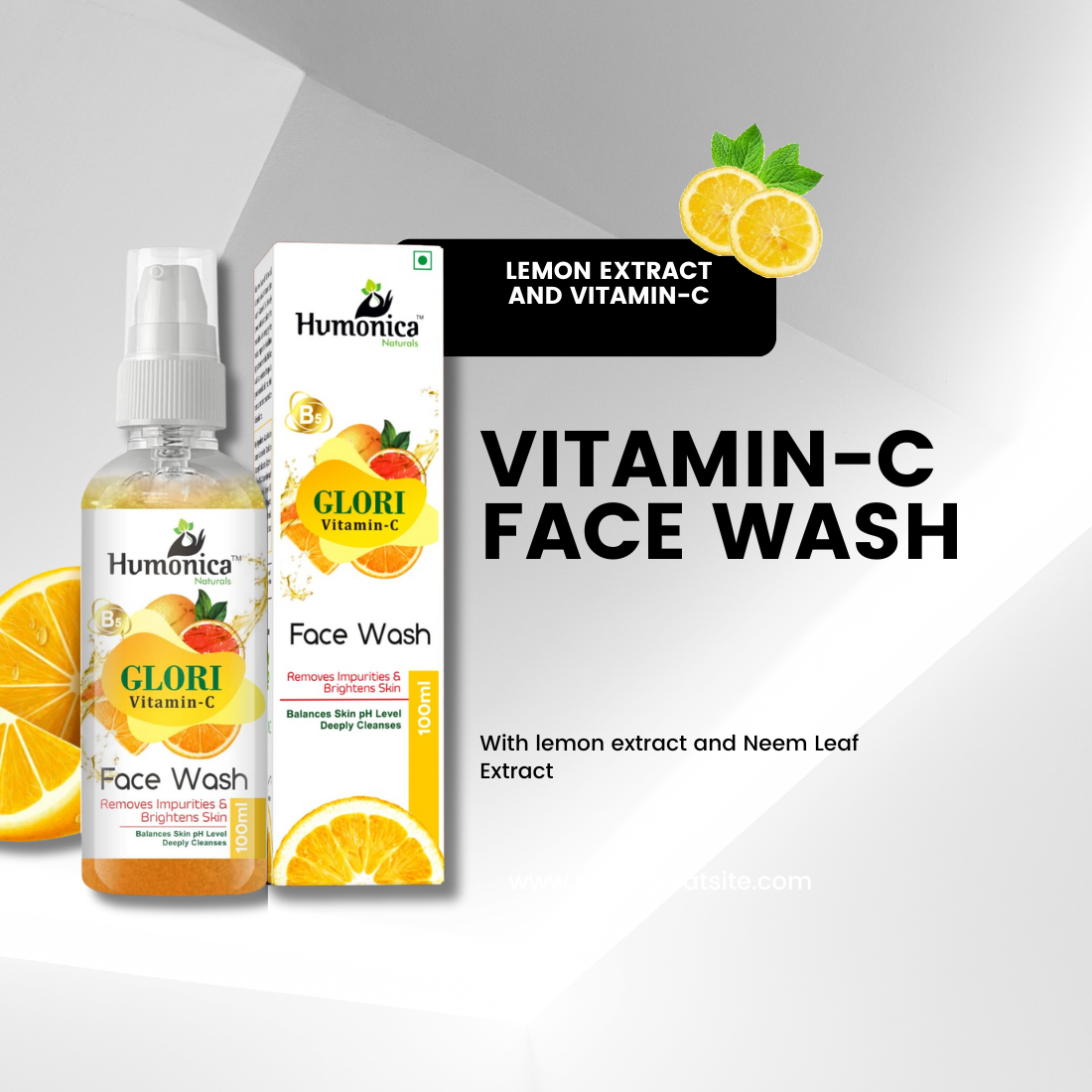Humonica Naturals Vitamin C Face Wash for Glowing Skin & Dark Spot Care